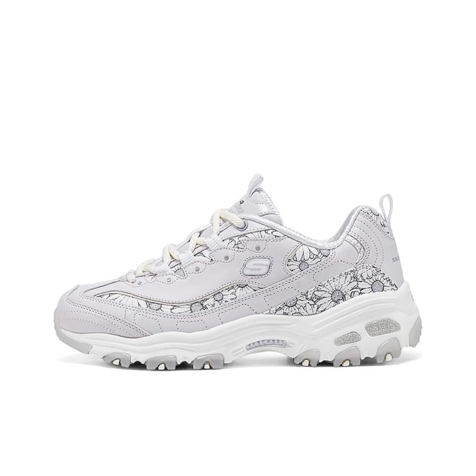 Skechers D'Lites 1.0 Abrasion Resistant Abrasion Resistant Low top Chunky Sneakers Women's Gray 150538-LGLV