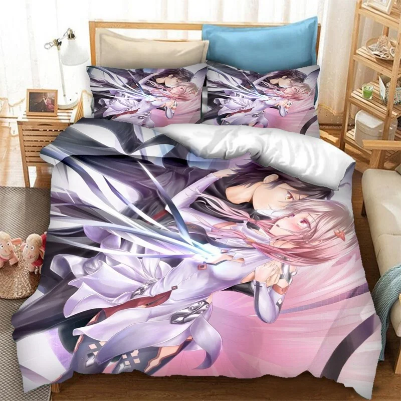 Fashion 3D Print Anime Guilty Crown Bedding Set Duvet Covers Pillowcases 2/3 Piece Cartoon Comforter Bedding Sets Home Textiles