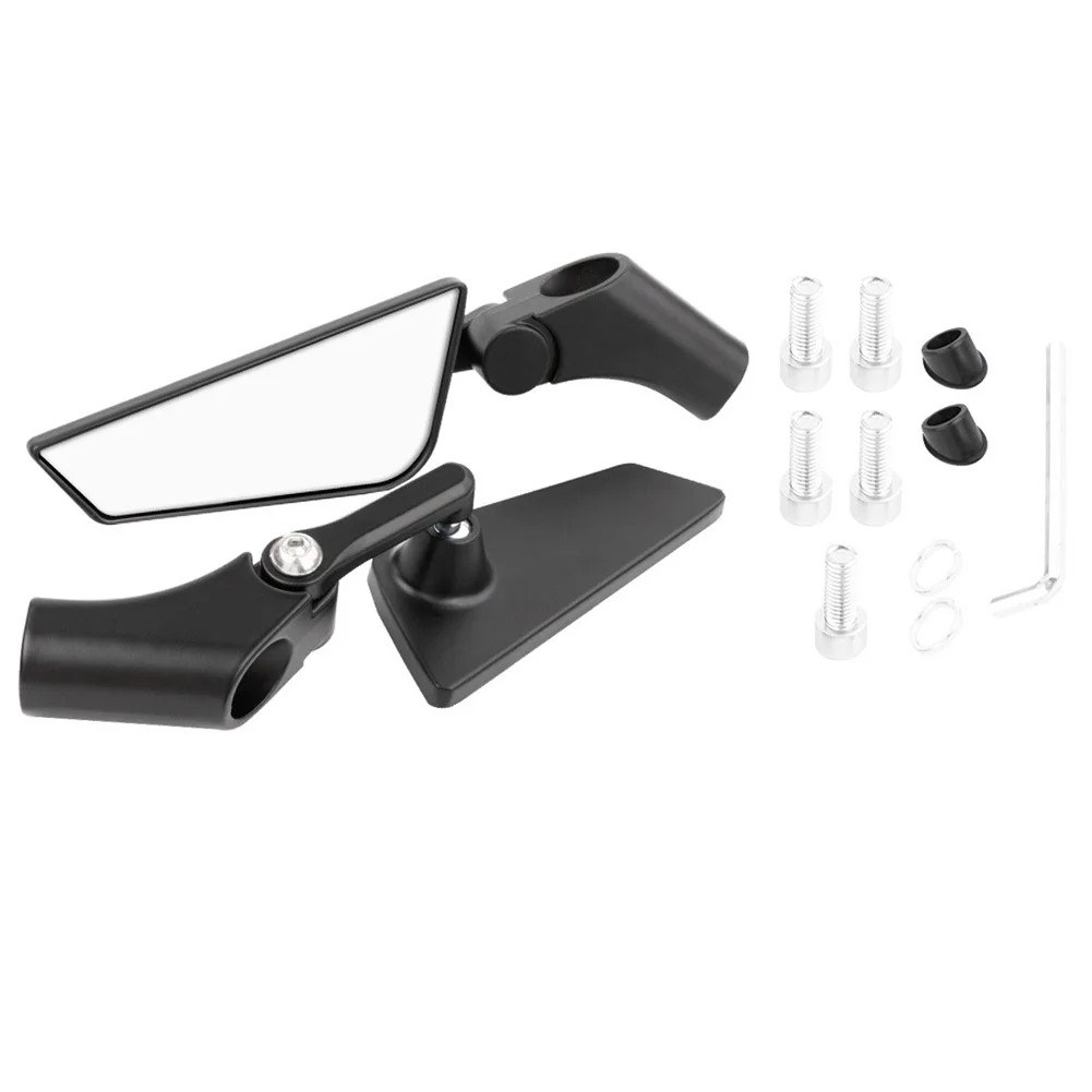 

Dual Purpose Motorcycle Rearview Mirror Set Providing Clear View and Adjustability through Innovative Design Features
