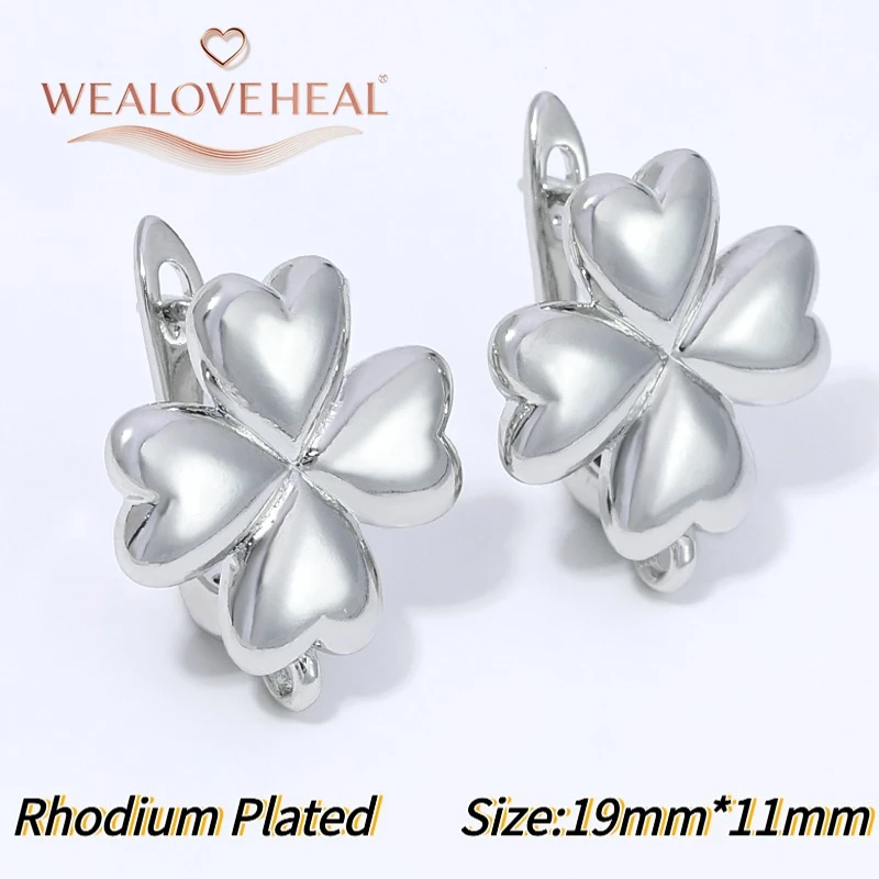 schmuckherstellung zubehör, 18K Vergoldete Messing-Ohrringhaken mit 4 Herzen und Blumen, Glücksbringende Herzförmige Ohrhaken für DIY Schmuckherstellung – Detail 22