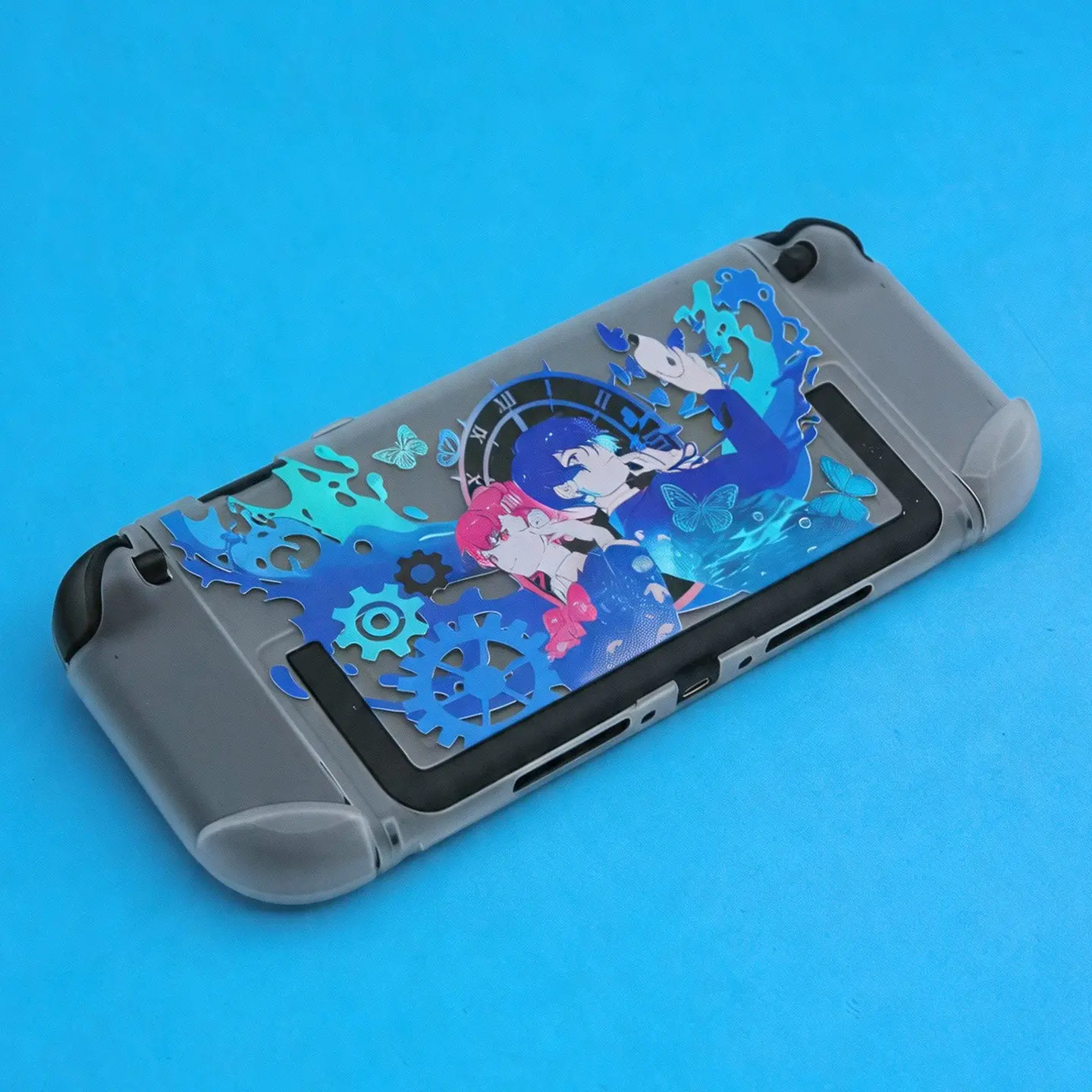 Anime Transparent Split Protective Case for Nintendo Switch 2 OLED Console Can Be Used with NS Dock Joy-Con Controllers Cover