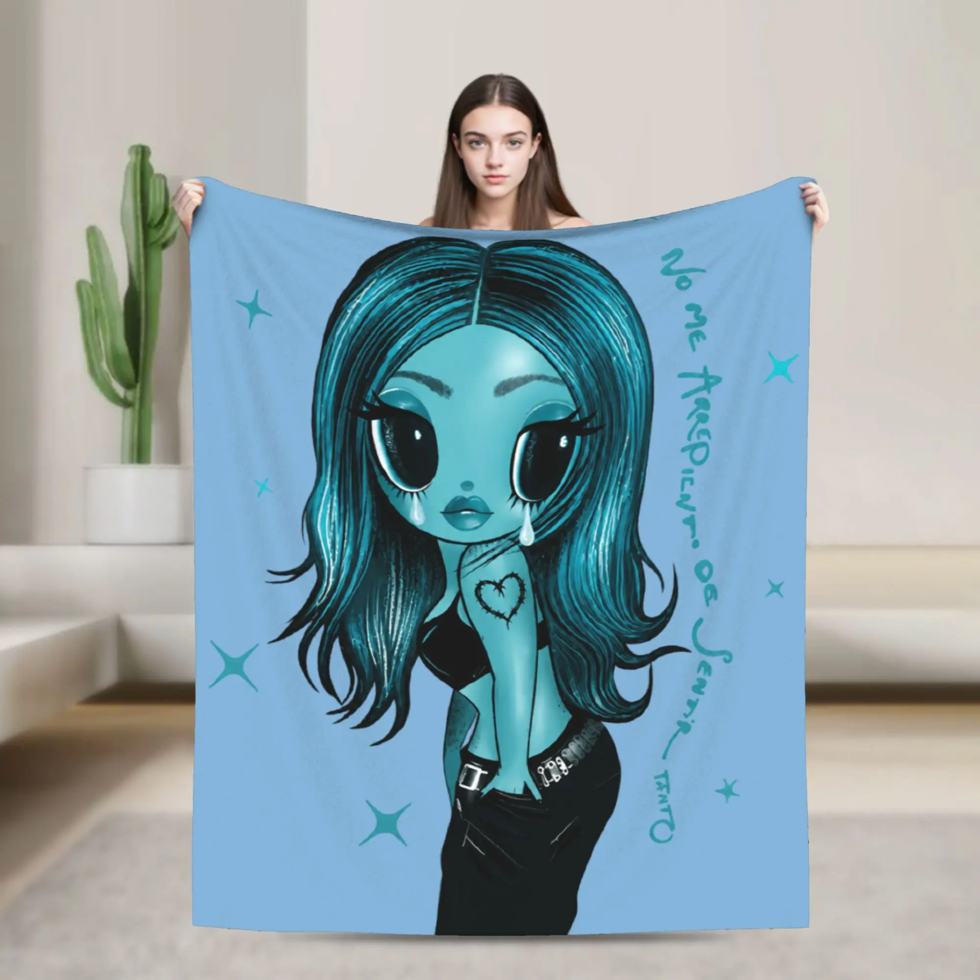 no me arrepiento de sentir tanto Blanket Flannel Karol G Lightweight Thin Throw Blanket for Bedding Couch Bedspread