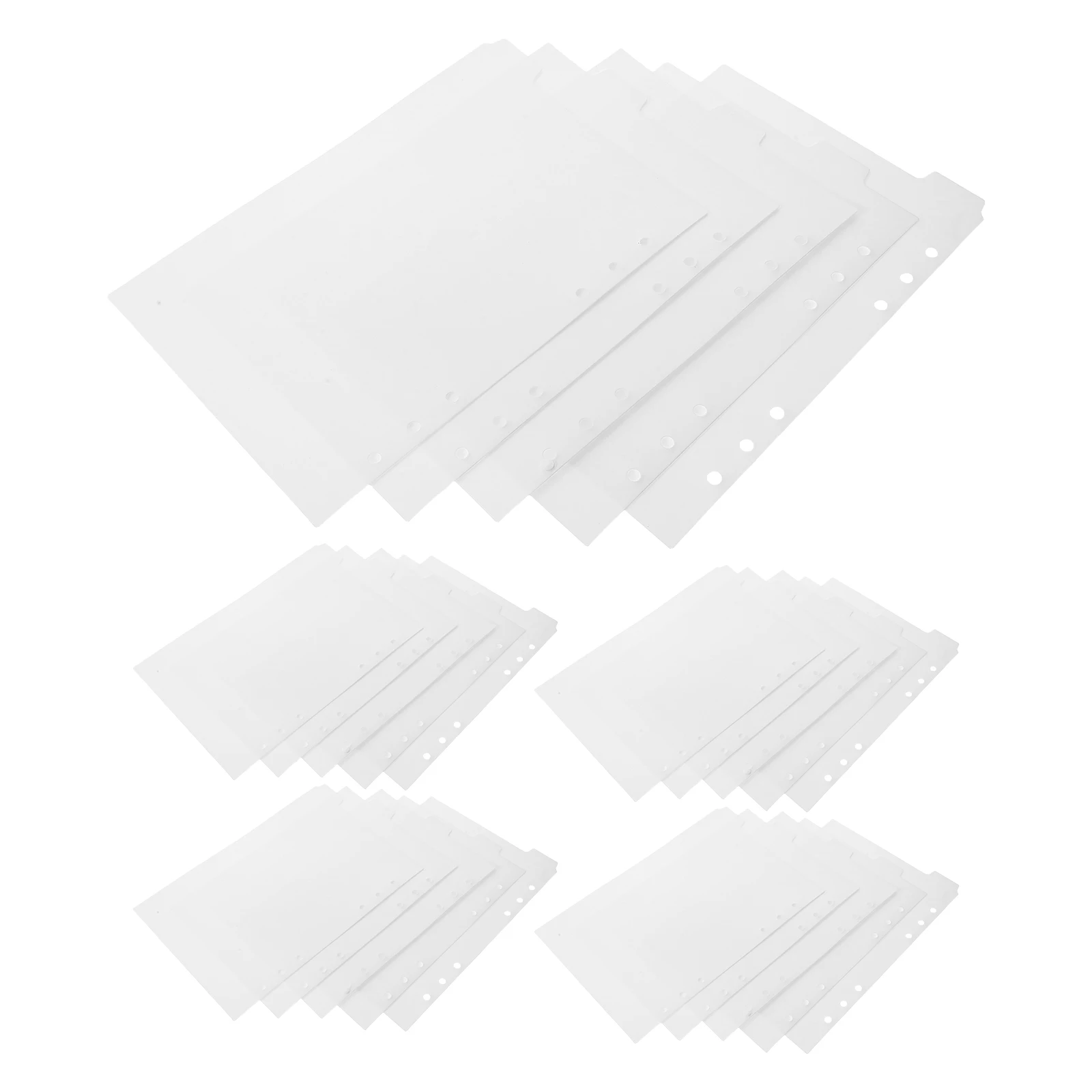 

25pcs A5 Binder Dividers PP Material Removable Tabs Index Pages Notebook Organizers Plastic Folder Separators Office Supplies