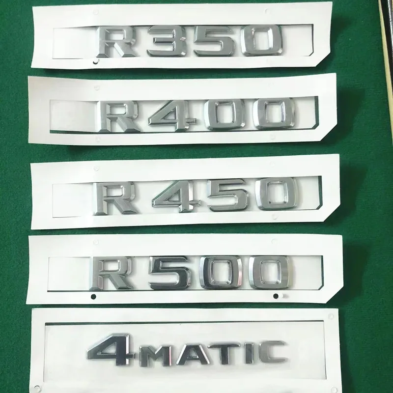 

3D ABS car luggage lettering logo badge for Mercedes-Benz R rating R450 R320 R350 R400 R500 4matic luggage logo W251 accessories