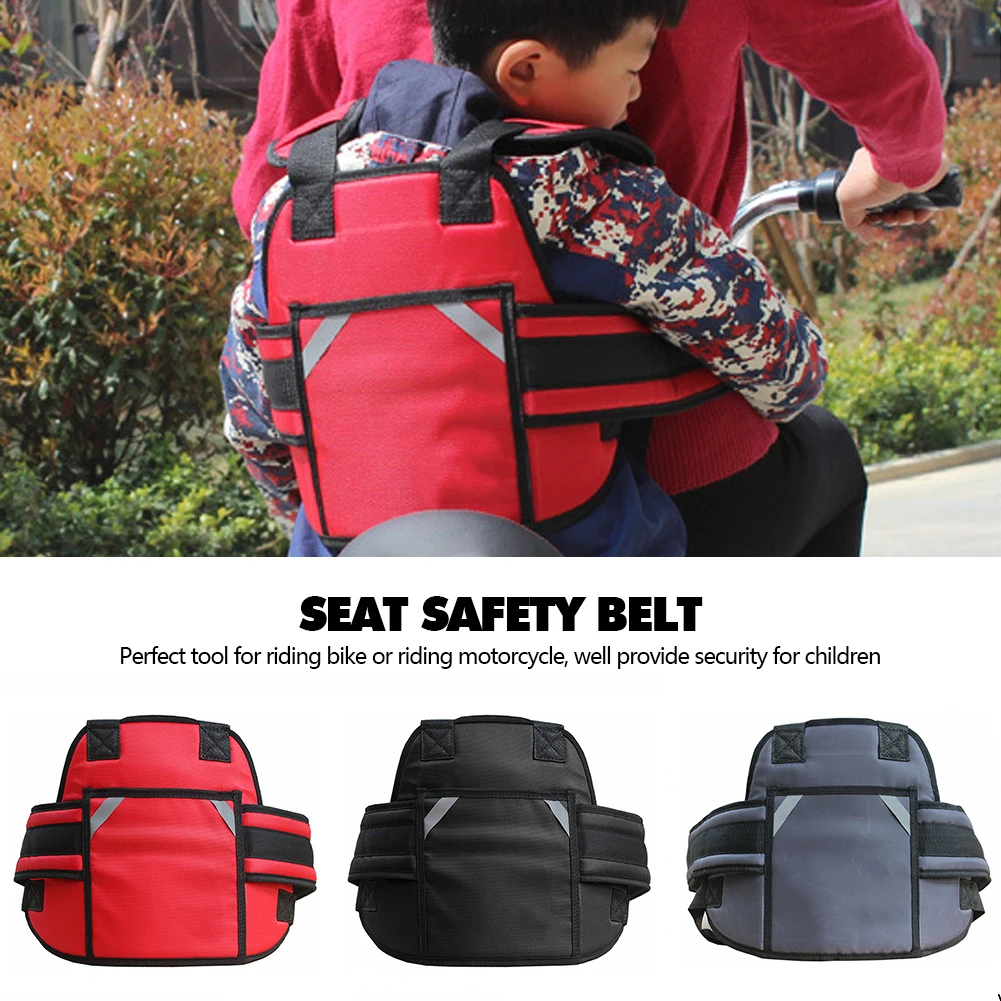 Kids Kinderen Hoge Sterkte Motorfiets Fiets Veiligheid Seat Belt Strap Harness Verstelbare Verzekering Terug Hold Protector