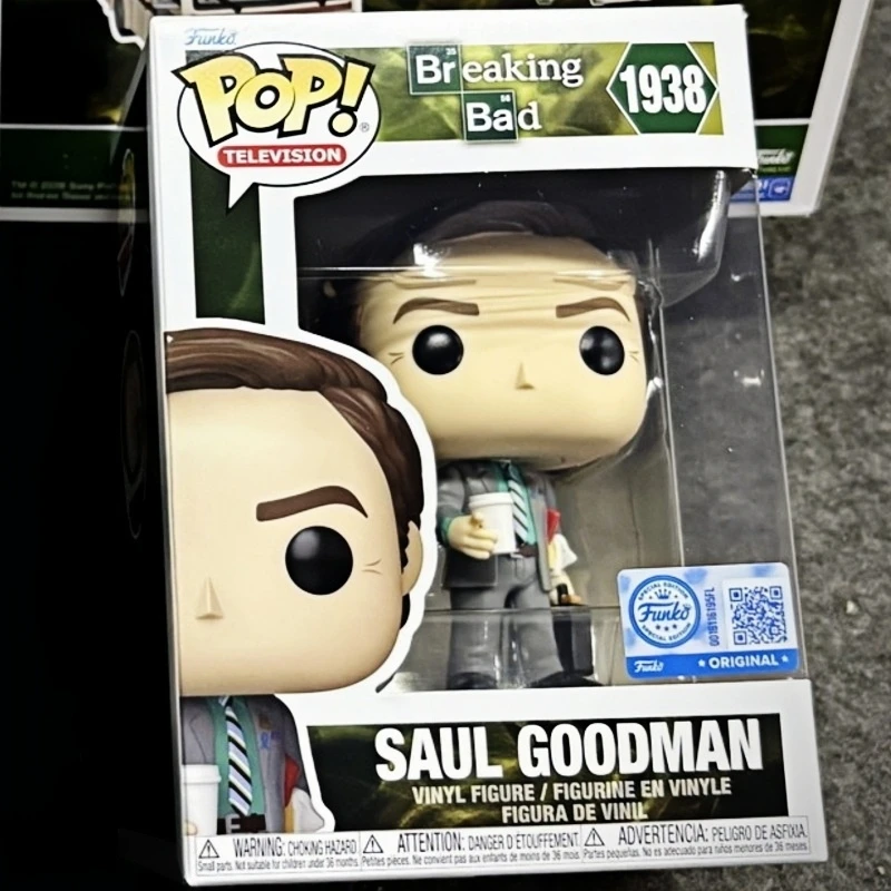 Funko Pop! Saul Goodman de la serie original Breaking Bad # Figura de acción de vinilo de 1938, modelo coleccionable, adorno de escritorio, juguete, regalo para fans