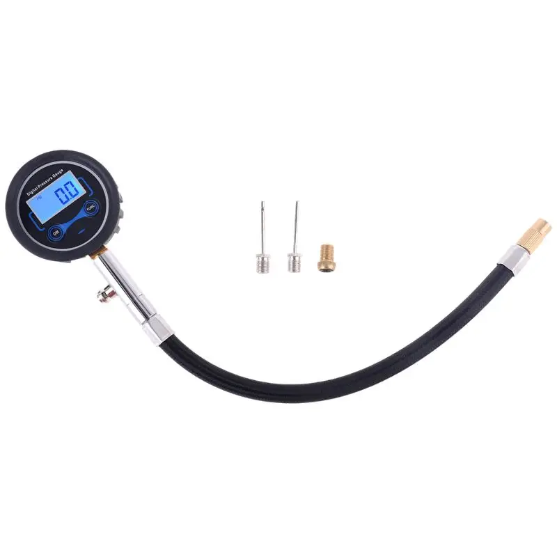 

Digital Tire Pressure Gauge 200 Psi with Adapter Kit for Car Bike Motorcycle