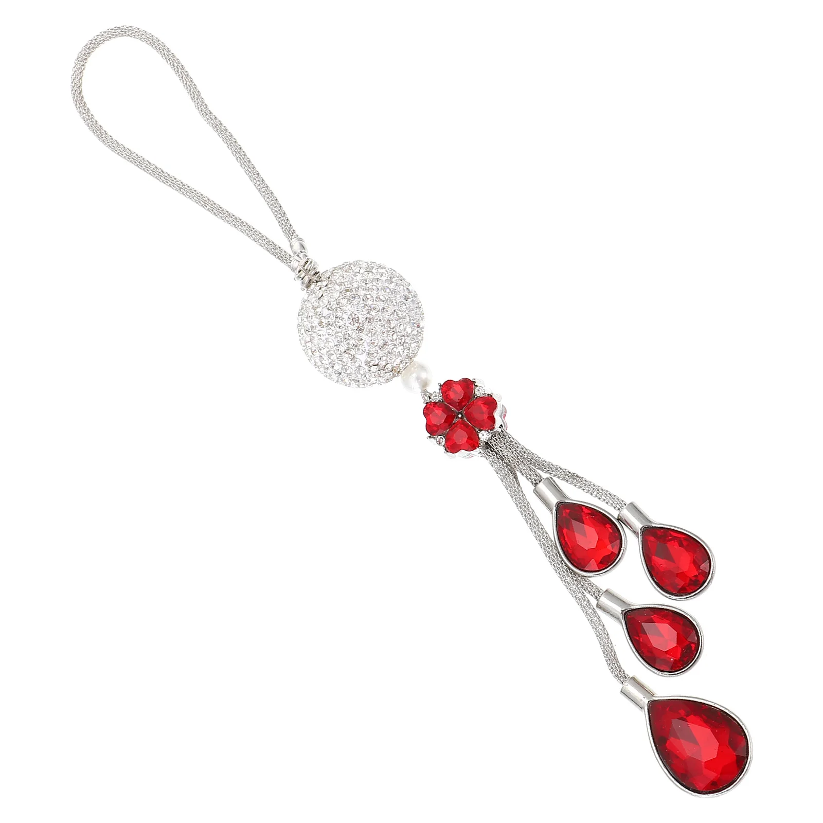 

1Pcs Car Rearview Mirror Pendant Rhinestone Hanging Decor Stylish Chic Car Interior Decoration Gift Rearview Mirror Pendant