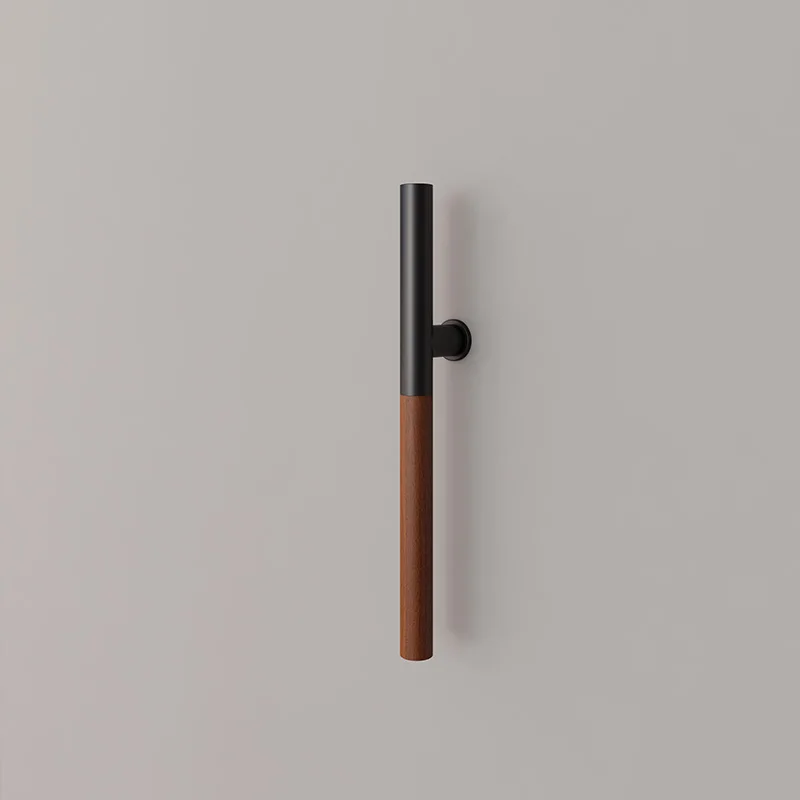 

450mm Length Barn Door Wooden Door Handles for Interior Doors Villa Indoor Outdoor Modern Black Sliding Door Handles