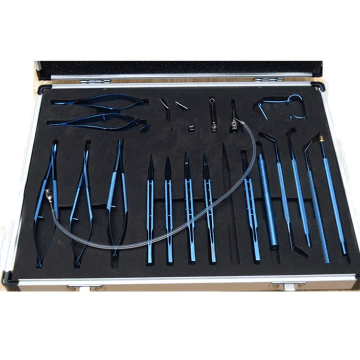 21 pcs Titanium Cataract Set for Ophthalmic Cataract Surgery Instruments