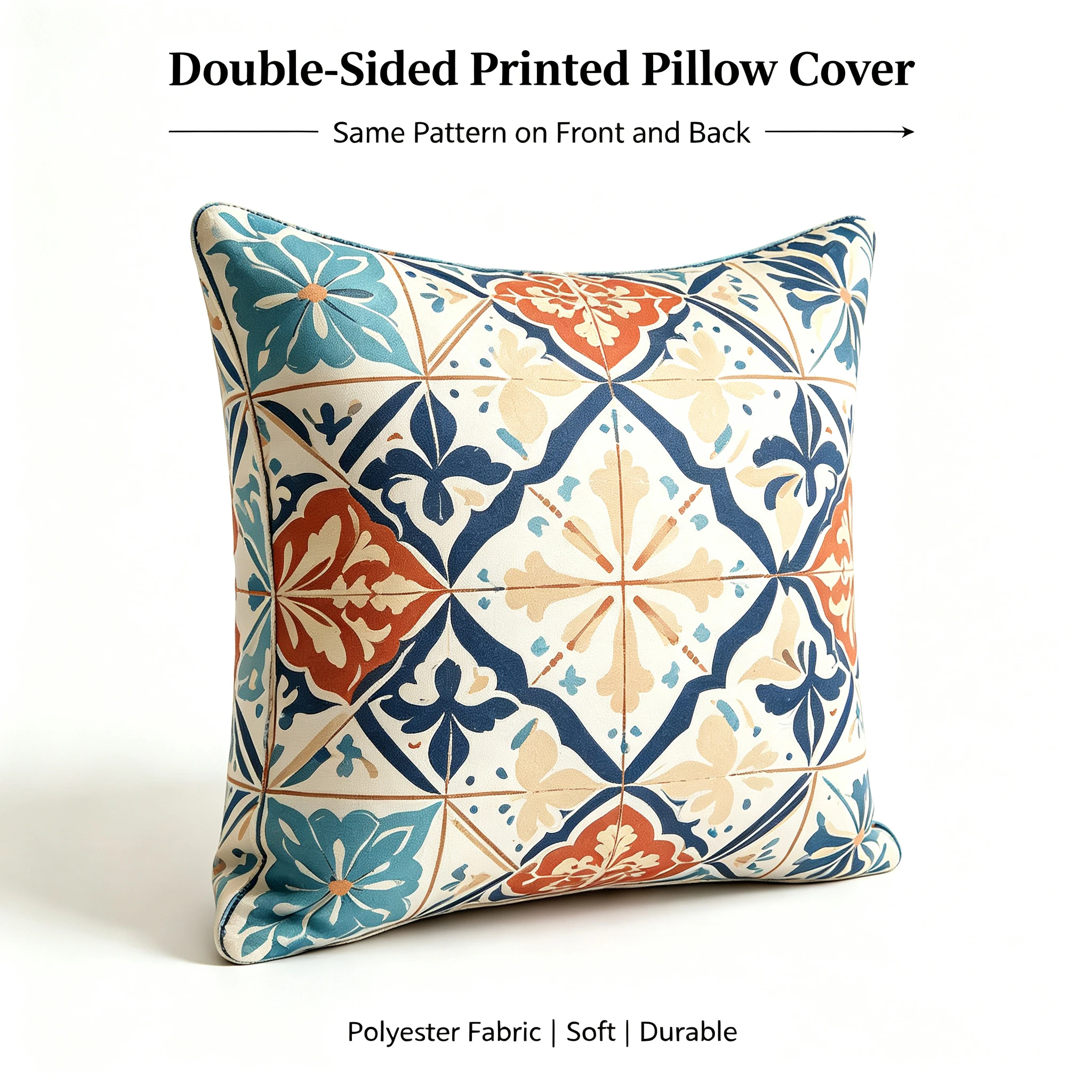 Personalised DIY Square Throw Pillow Cover Double Sided Print, Custom Your Own Image Cushion Cover 35x35cm 40x40cm 50x50cm