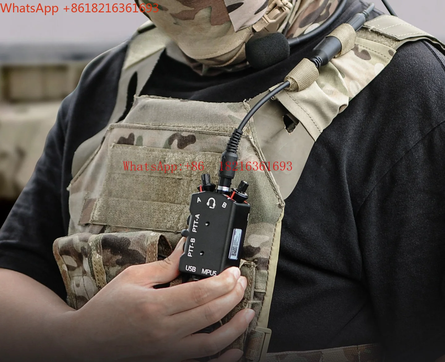 Limited Offer NEW All-metal MPU5 Walkie-talkie Accessories PTT Tactical Headphones Dual-pass PTT