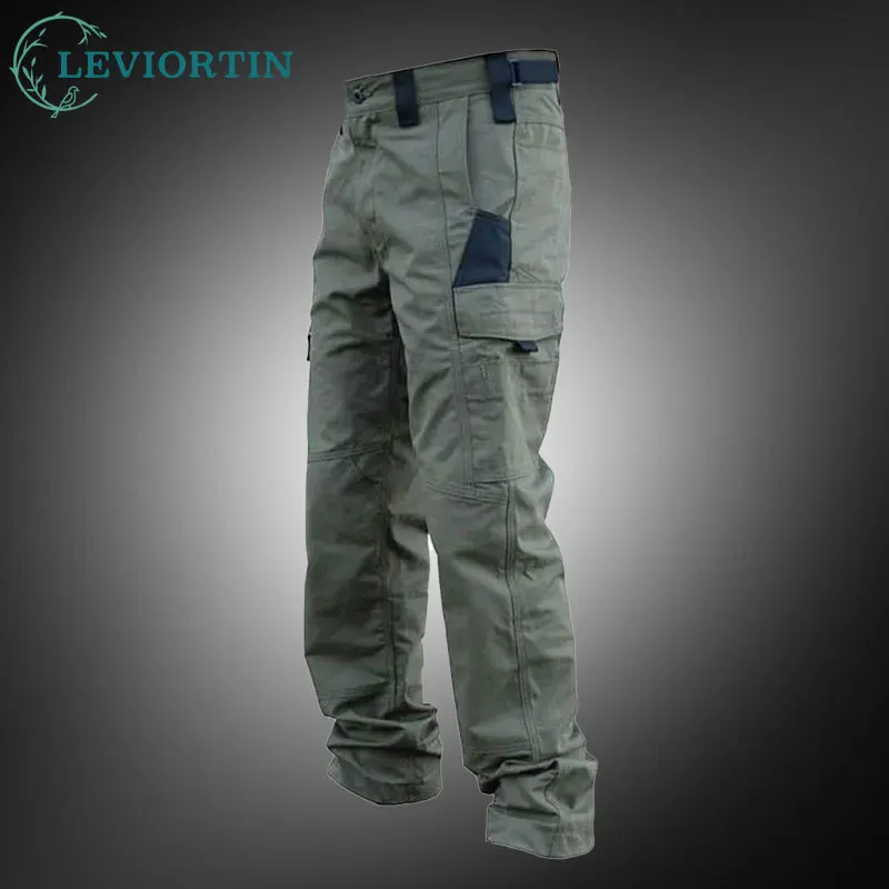 Men\'s Casual Pants Military Tactical Cargo Pant Multi-Pocket Outdoor Hiking Trousers Wear-Resistant Training Overalls Men Pants
