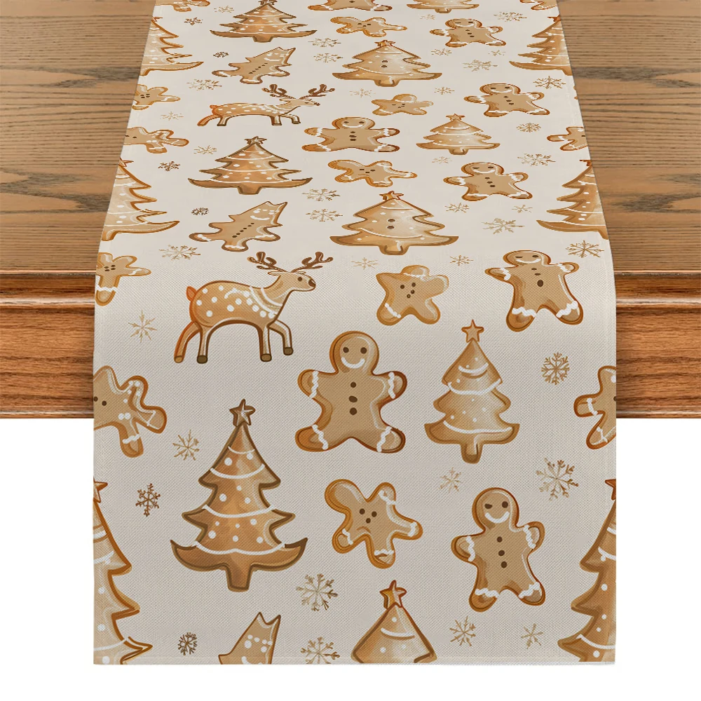 Biscuit Cake Lovely Christmas Table Runner Kitchen Table Decor Farmhouse Dining Table Runners Wedding Party Decorations