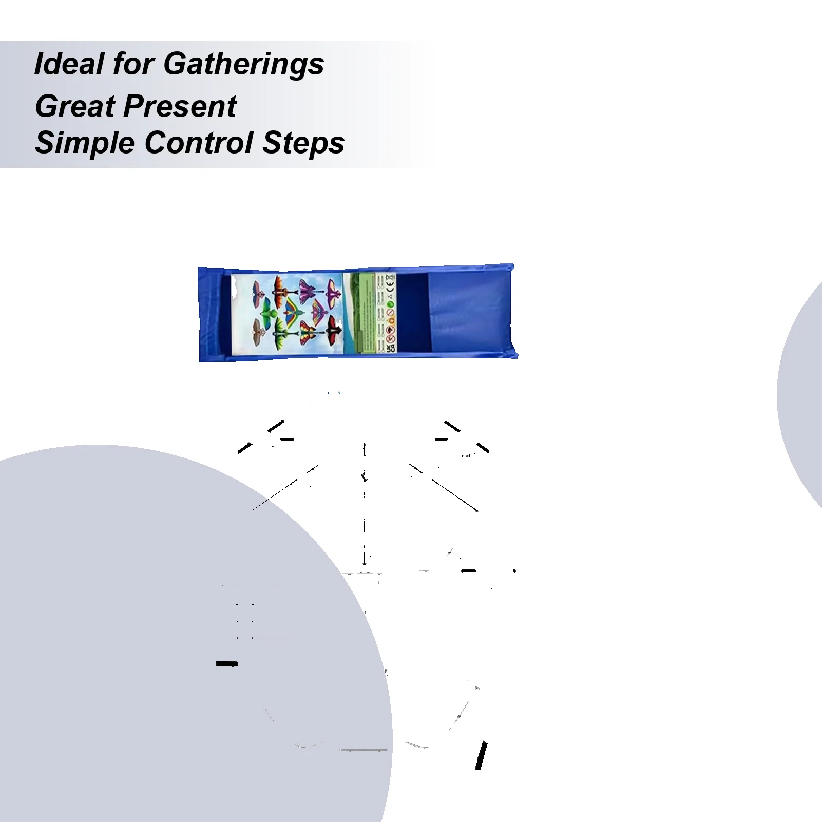 

Пляжный воздушный змей в виде большого животного, портативный, с ручкой и 328-футовой леской, для детских и взрослых активностей на открытом воздухе, для подростков, молодежи, друзей