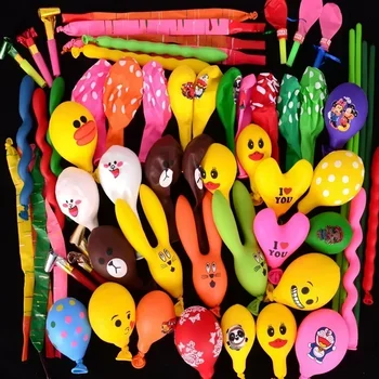 50/100pcs 3D การ์ตูนบอลลูนรูปร่างพิเศษวันเกิดตกแต่ง Helium Inflatable บอลลูนสัตว์เป็ดกระต่ายบอลลูน
