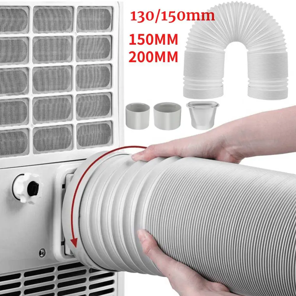 1.5/2M Portable Universal Flexible Conditioner Exhaust Hose Tube Replacement Parts for Mobile Air Conditioning Exhaust Vent Pipe