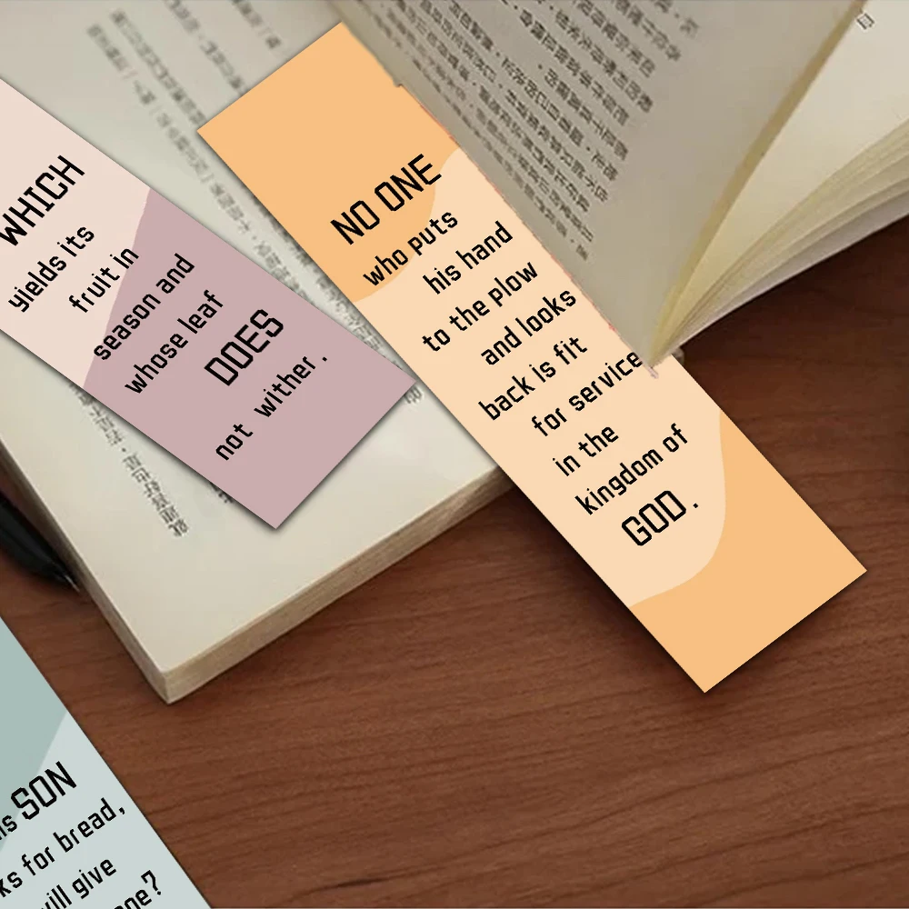 30pcs Concise Bible Bookmarks Multifunctional Reading Page Markers Book Markers DIY Decorative Page Holders Paper Cards