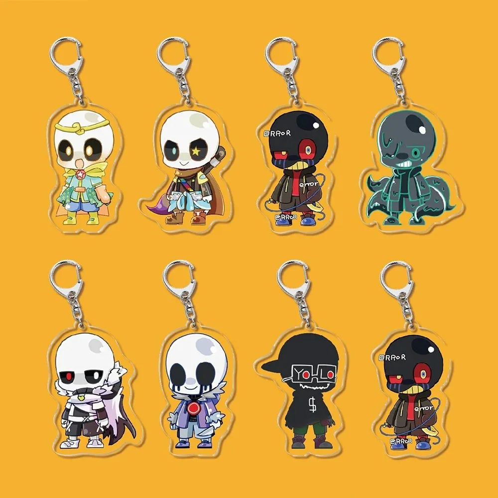 

Diy Undertale Creative Acrylic Keychain Keyring Anime Game Peripheral Cartoons Phone Chain Backpack Pendant Friend Holiday Gifts