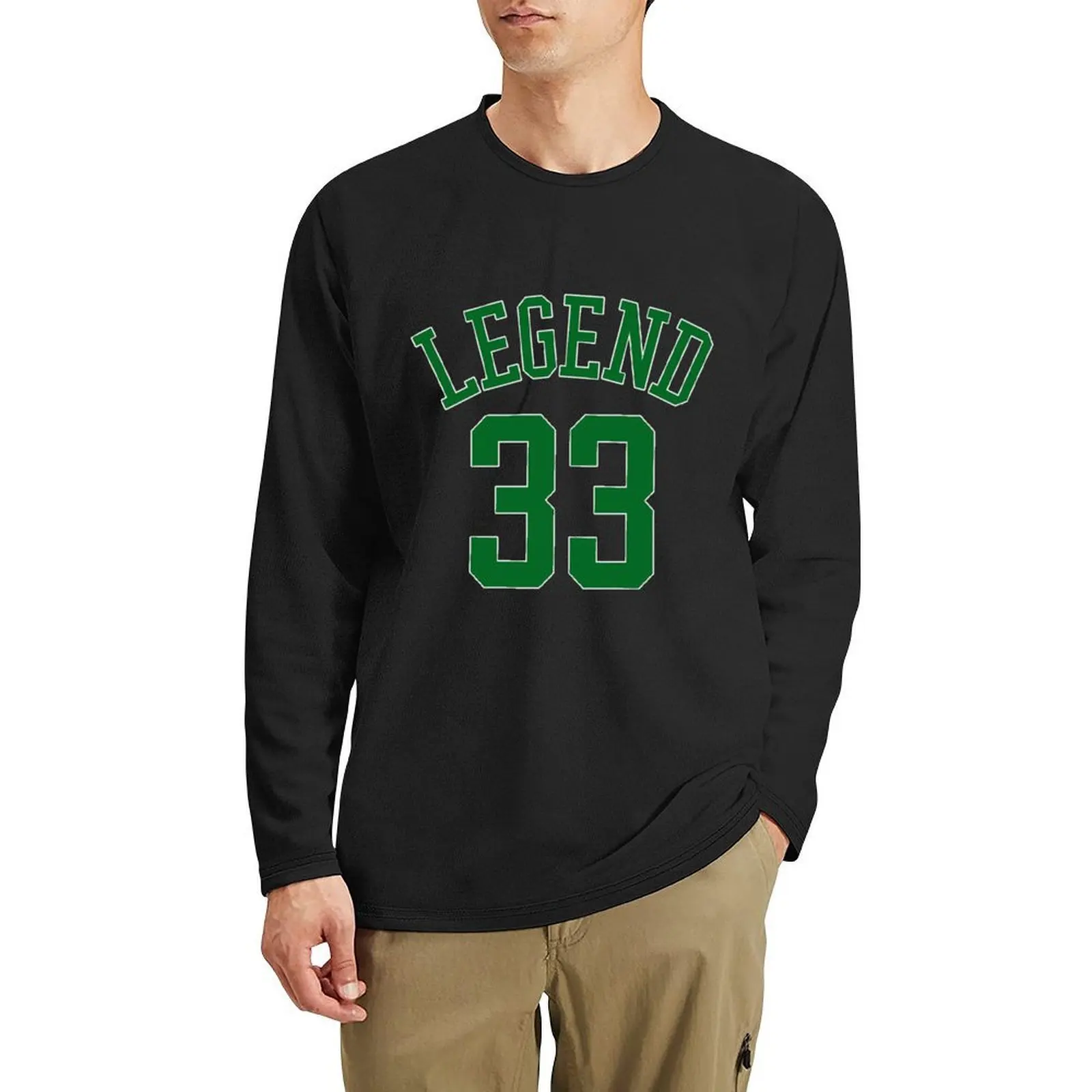 

Retro Larry 'Legend' Bird Jersey Long T-Shirt custom t shirts plus size t shirts quick drying shirt Men's t shirts