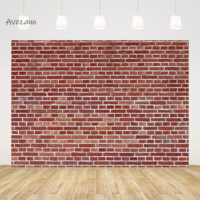 

Avezano Photography Background Red Brick Wall Backdrop Vintage Kids Birthday Portrait Photocall Party Decoration Photo Studio