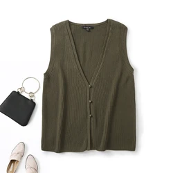 Ethereal  MD 2024 new style of Women's casual workplace light cooked small fragrance crew-neck striped knit inside vest