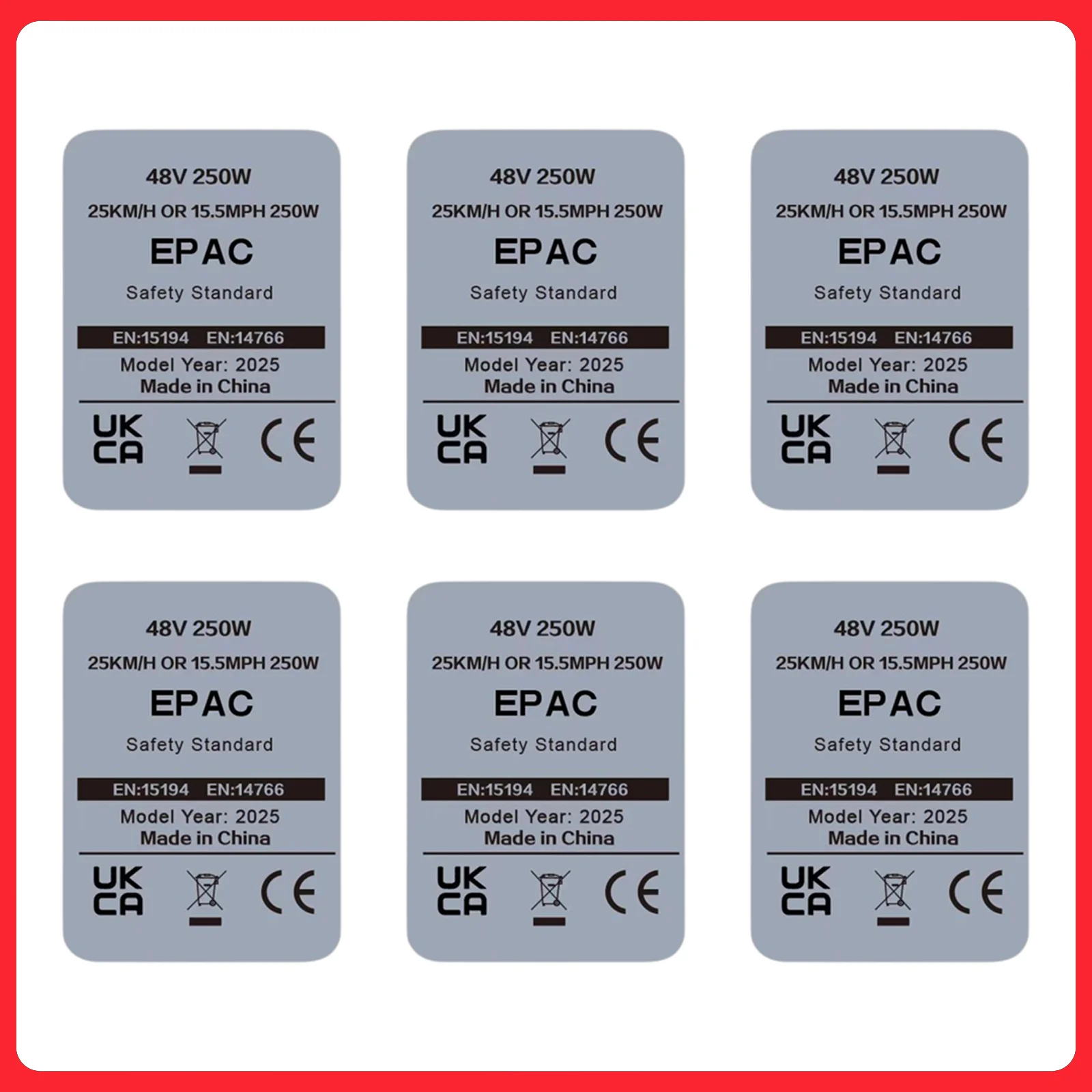 Fahrrad-Aufkleber, E-Bike-Sticker, 36V 48V 250W Elektrofahrrad-Etikett, Kompatibel mit Bafang Tongsheng und anderen Marken-Umrüstsätzen – Detail 6