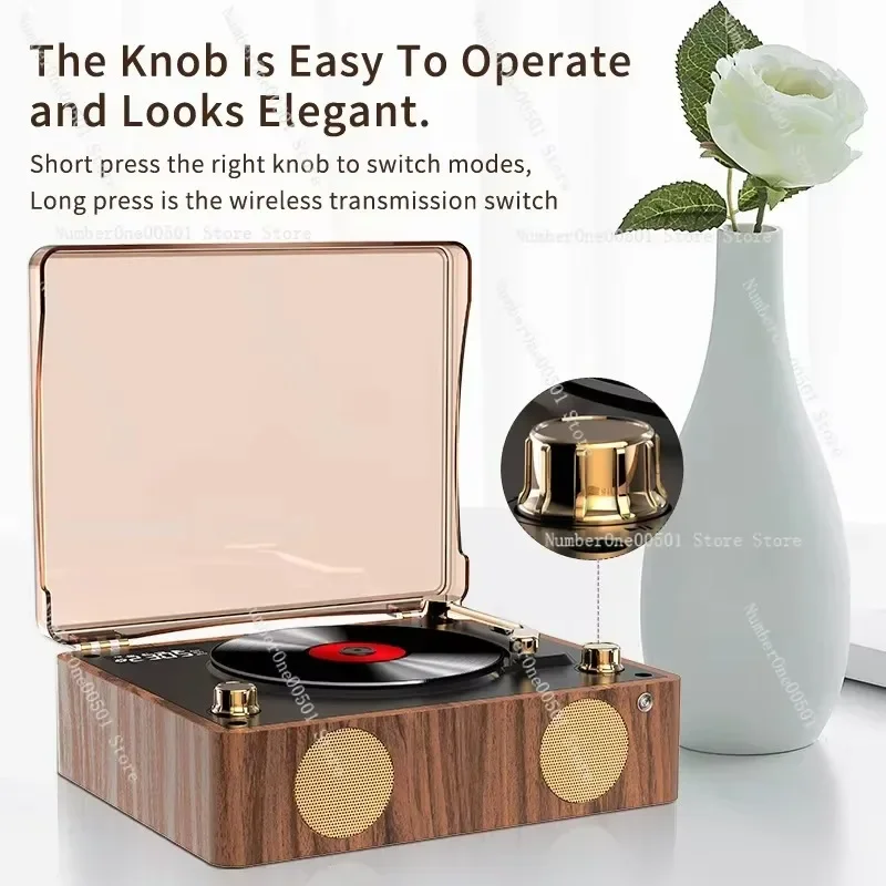 

Retro CD Player Music Album Bluetooth Speaker Player with Display