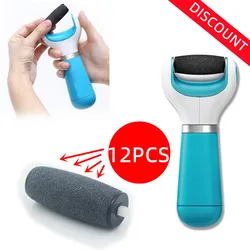 12pcs Replacement Roller Heads for S choll Velvet Smooth Amope Express Pedi Skin Remover Foot Care Foot Top Quality Freeshipping