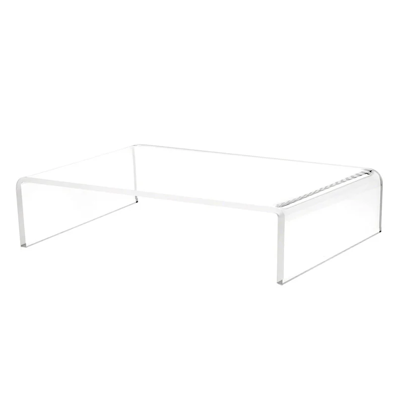 

U Shaped Rectangular 4mm Thickness 240x120x50mm Clear Acrylic Cupcake Dessert Display Stand Riser 1 piece