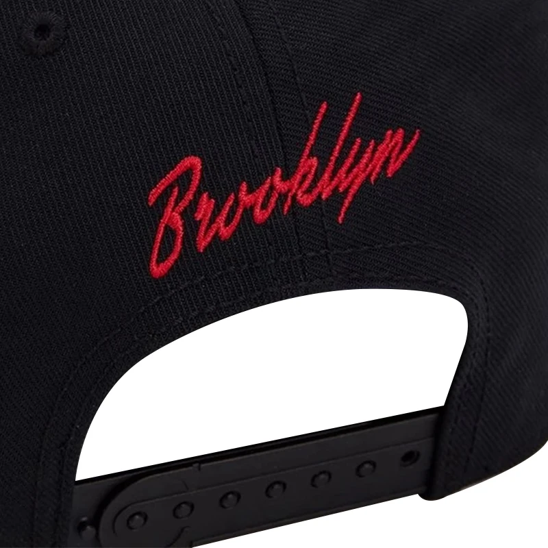 Brooklyn black cotton hip hop snapback hat for men women adult outdoor casual sun baseball cap bone