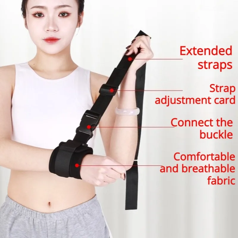 Strengthen Buckle Wrist Strap Soft Comfortable Breathable Skin-friendly Patient Limb Restraint Strap Rehabilitation Supplies