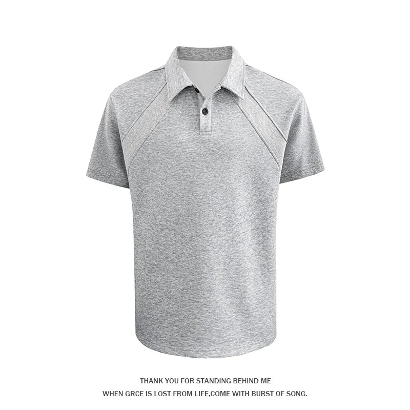 

Мужские поло в корейском стиле, однотонные, модные, брендовые, 2026, с коротким рукавом, черные, белые, летние, хлопковые, дышащие, топы, футболки, оверсайз, 4XL