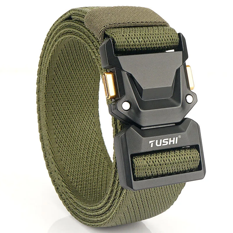 

3.5mm Military Tactical Belt Elastic Waistband Alloy Quick Release Buckle Trouser belt