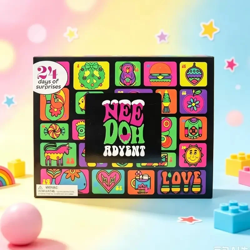 Needoh 2026 Christmas Advent Calendar 24 Days Countdown Treasure Hunt Surprise Squishy Blind Box Holiday Party Gift For Kids