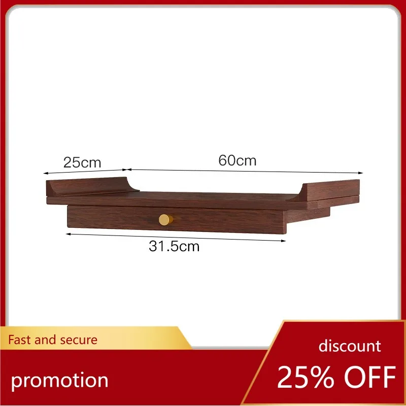 

CZ Solid Wood Buddha Shrine Offering Table Buddha Statue Base Heightened Altar Wall-Mounted Offering Table