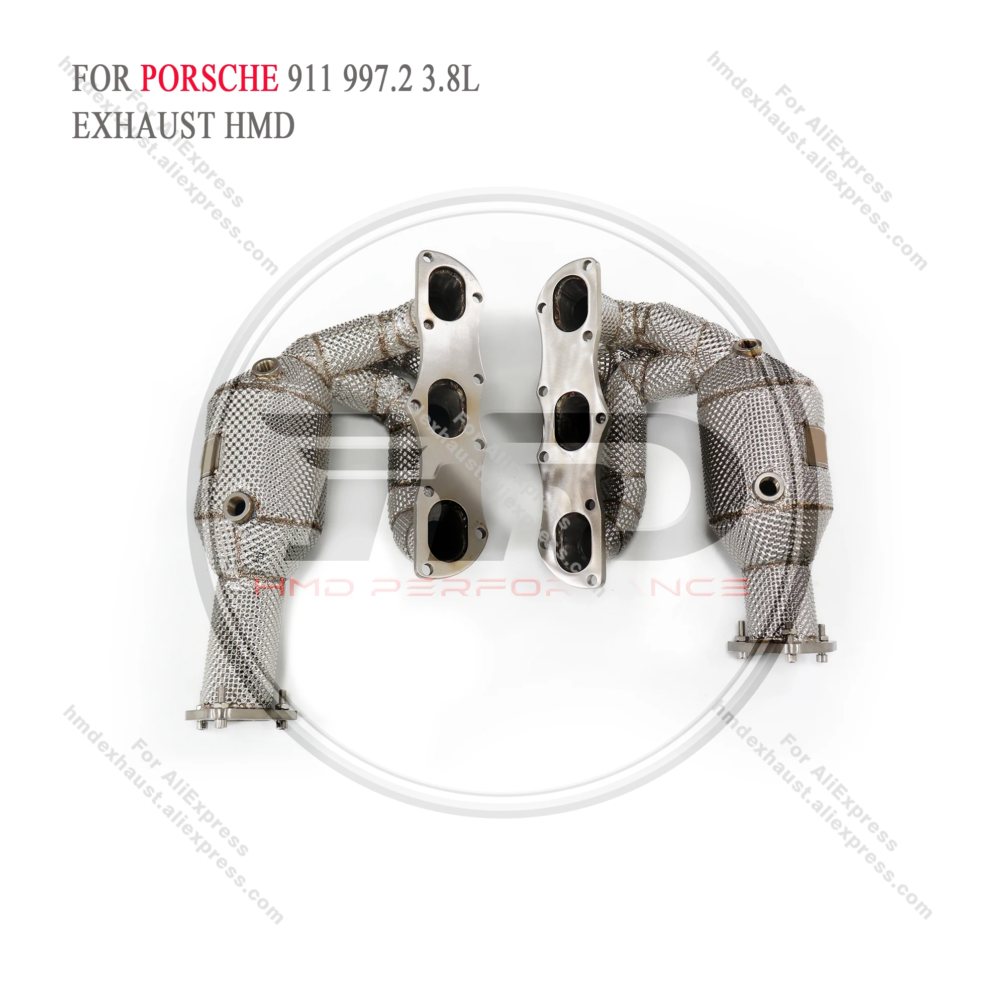 

HMD Exhaust System for Porsche 911 997.2 3.8L Carrera Targa 4 4S SS304 with catalytic catted downpipe exhaust manifold Car Acces