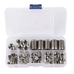 50Pcs Stainless Steel Inner Thread Self Tapping Thread Inserts Set Thread Reinforce Repair Tool
