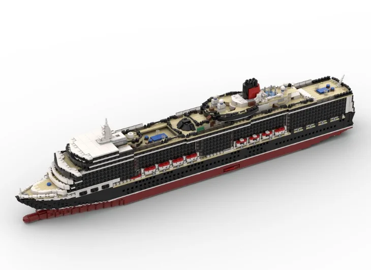 Voorraad 1:375 Schaal Klassieke Cruise Celebration Model Bouwstenen Moc Set Scheepswerf Transport Architectuur Collectie Speelgoed Cadeau