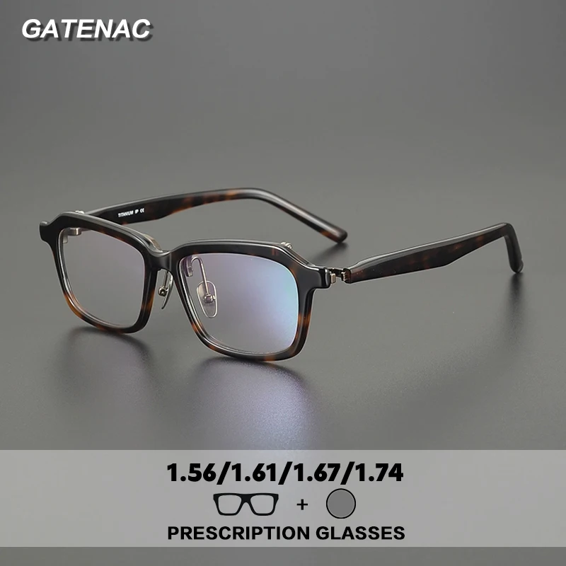 

Gatenac Vintage Prescription Glasses Men Anti Blue Light Reading Glasses Women Photochromic Customized Myopia Eyewear