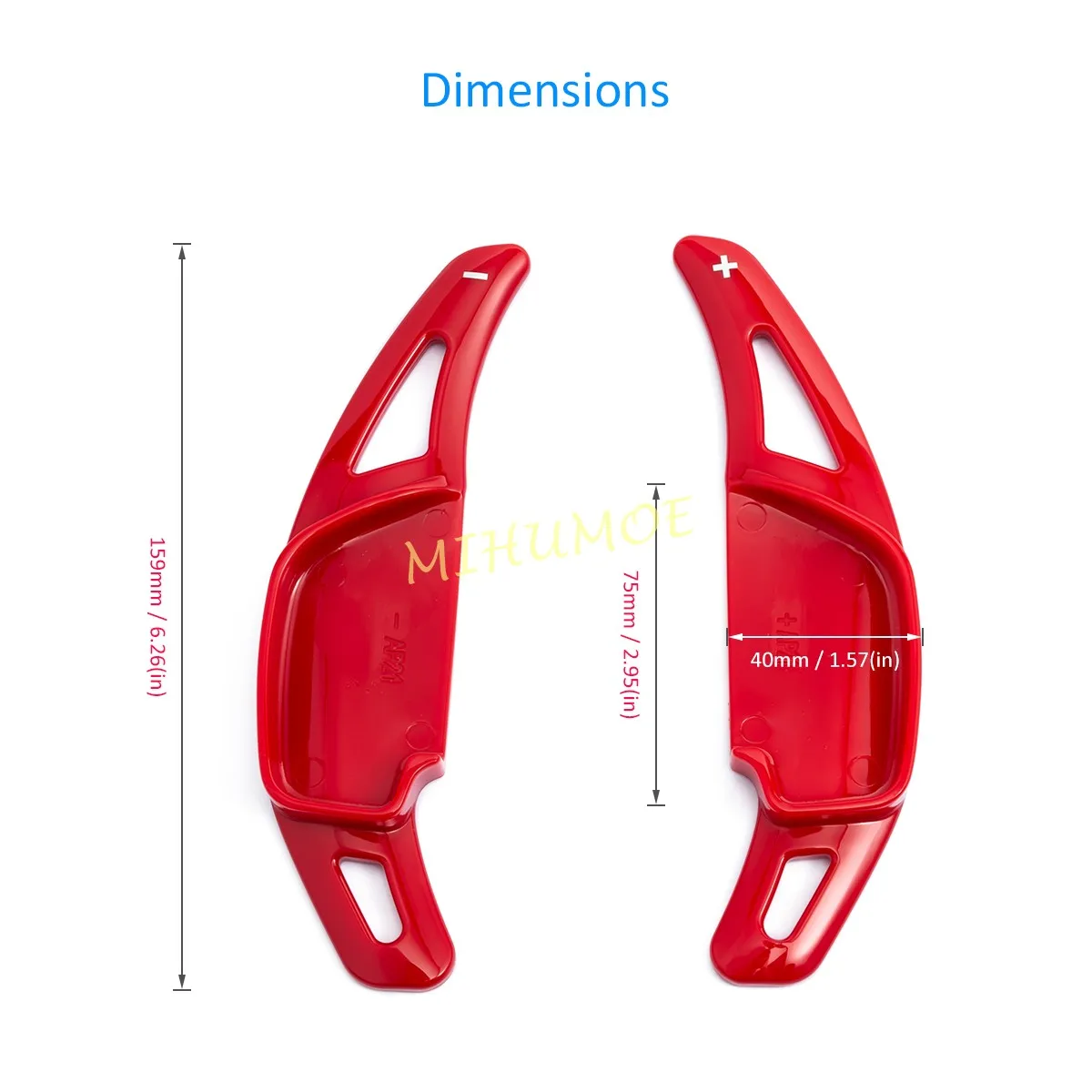Glossy Red Car Steering Wheel Paddle Shifter Extension Accessories Trims For Toyota Corolla Hilux Fortuner Mark X