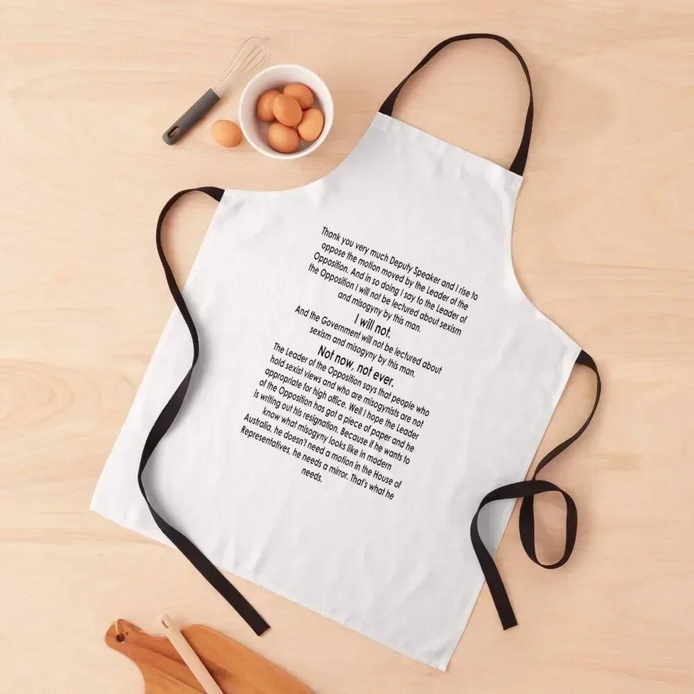 

Julia Gillard Misogyny Speech Fitted Apron christmas decoration women's kitchens christmas kitchen Kitchenware Apron