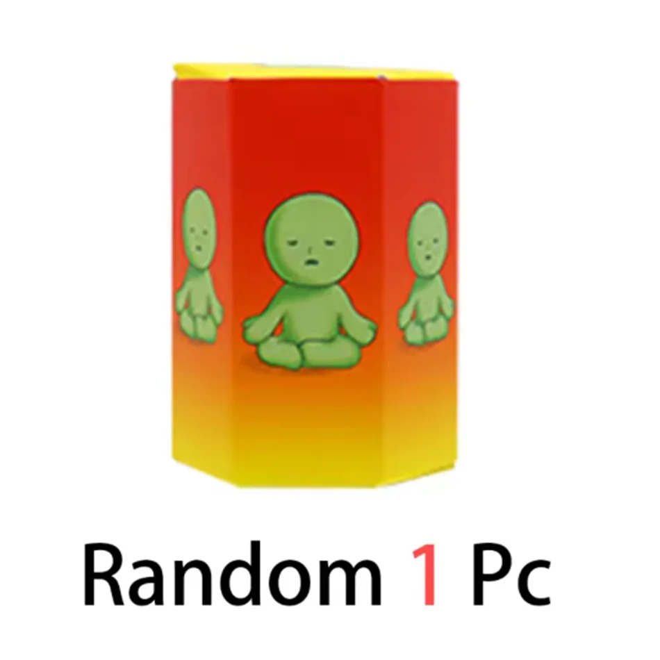 Überraschungsgeschenk Yoga Schlafzimmer-Serie Mehrfach-Puppe Grün Nachtleuchtend Mysteriöse Blindbox Actionfiguren Dekorationsmodell für Spielzeug