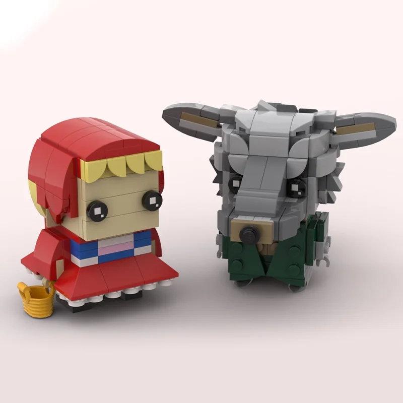 332pcs MOC Big Bad Wolf Little Red Riding Hood Brick Figure Model Building Blocks Module Diorama Ship Robot Train Mini Toy Gift