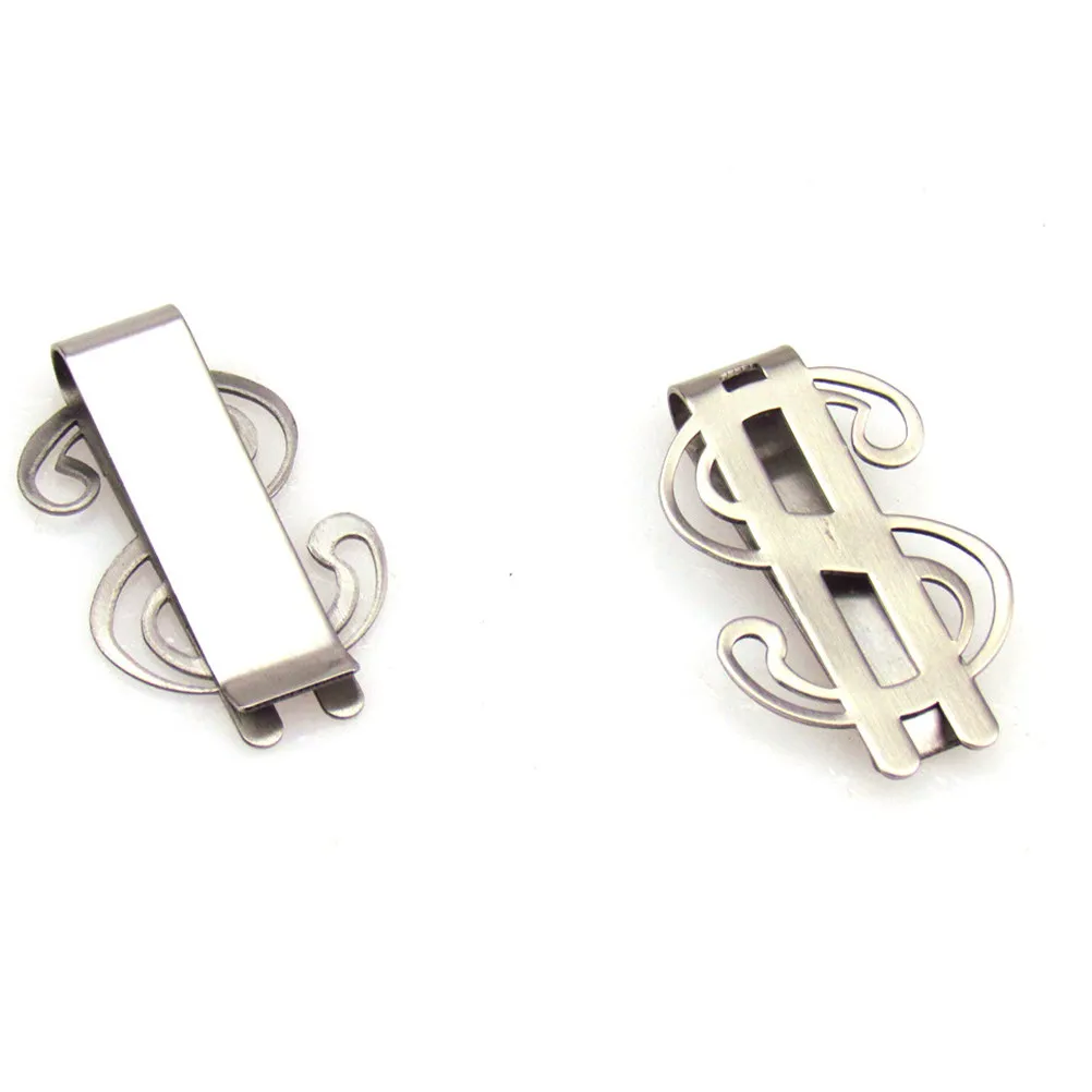 1Pcs Stainless Steel Money Clip Holder Double Sided Chrome Finish Slim Profile Fits Front Pocket Perfect Graduation Wedding Gift