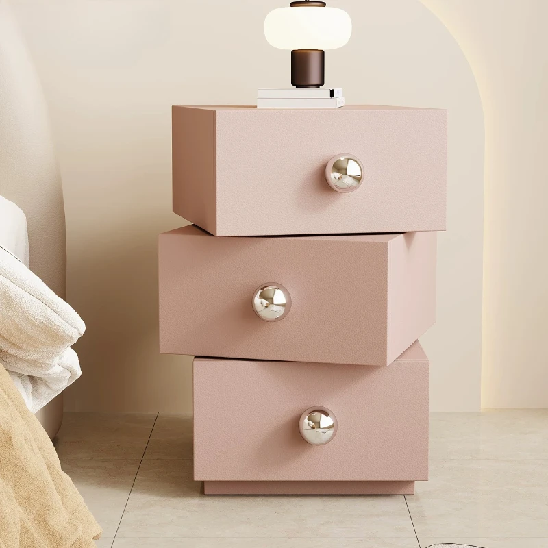 Nordic Creative Rotating Bedside Table Bedroom Nightstands Space Saving Storage Design Bed Table Night Stands For Bedroom