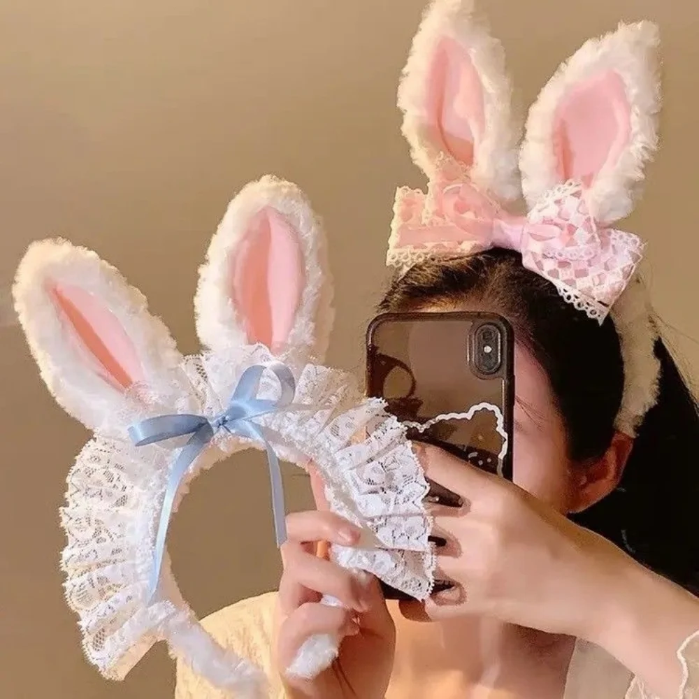 

Easter Headband Cartoon-Inspired Plush Hair Hoop Lolita Cosplay Headwear Playful Party Props Hairband For Easter Celebrations
