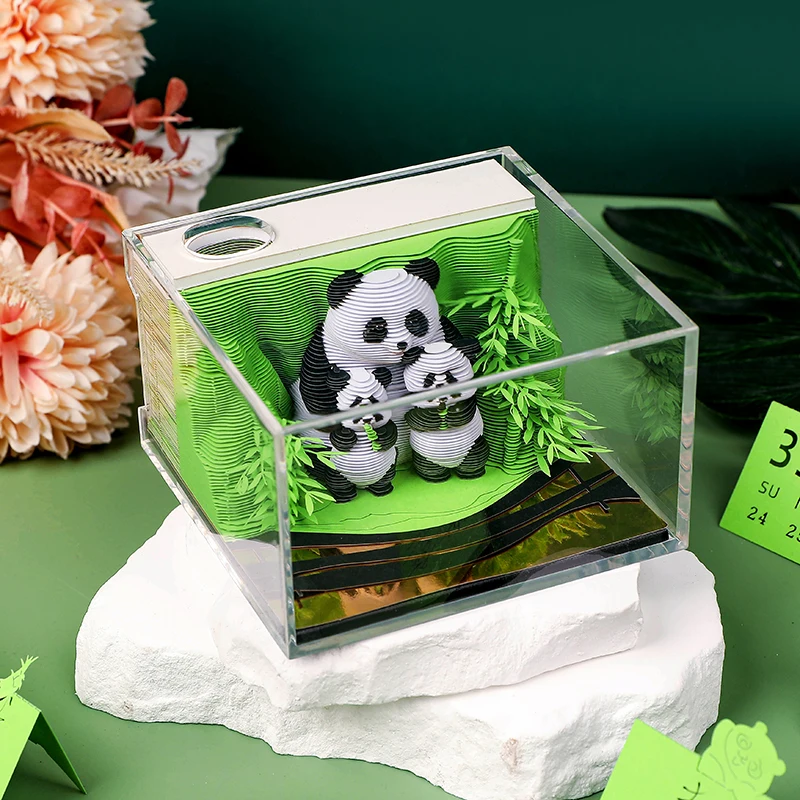 Time Piece Calendar 2026 Desk Calendar 3D Tear-away Calendar Paper Carving Art Memo Pad Notepad Gift For Christmas Housewarming