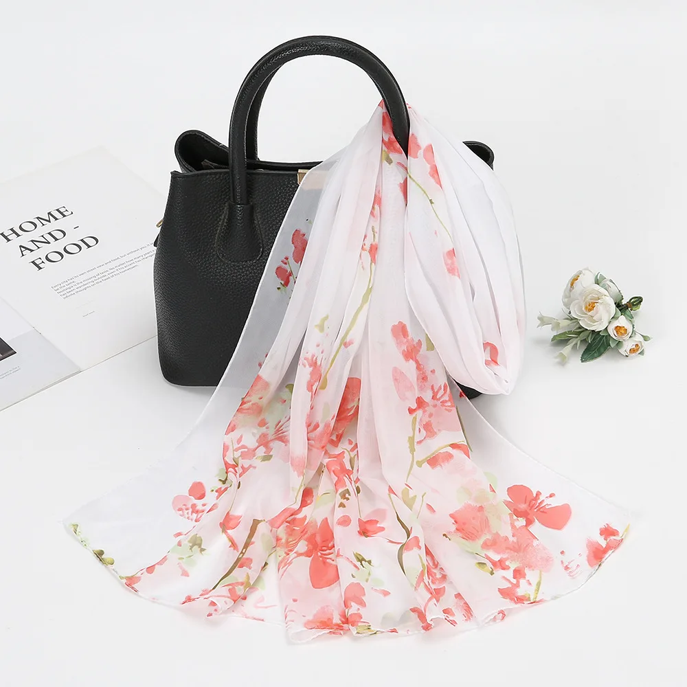 

Fashion Women Foulard Bandana Dot Scarf Chiffon Georgette Long Shawl Elegant Summer Scarf Sunscreen Hijab