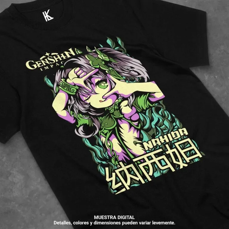 Camiseta Unisex especial Vintage de Remera de Nahida, camiseta de Anime, camiseta suave de todas las tallas